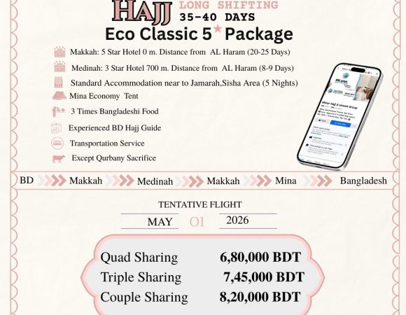 Eco Classic 5 Star Long Shifting Hajj Package